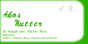 akos mutter business card